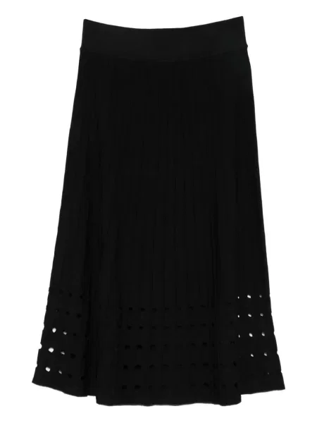 Krepové midi sukně Dkny po kolena černé