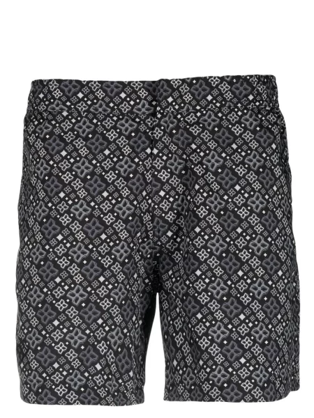 Slip de baie Tagliatore cu imprimeu abstract negru