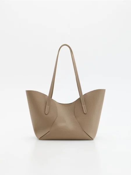 Reserved Geantă shopper maro-închis maro