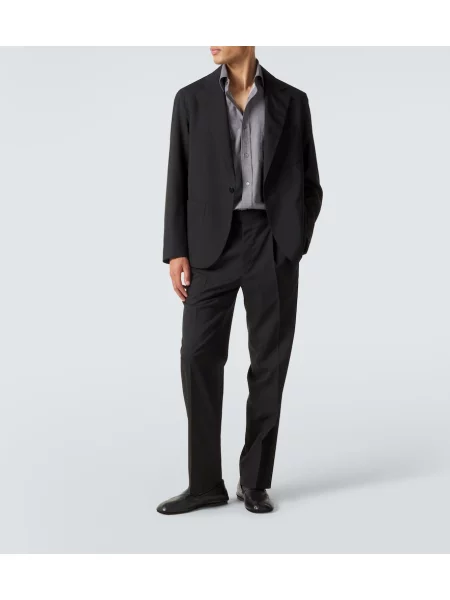 Pantaloni Stoffa de lână negru