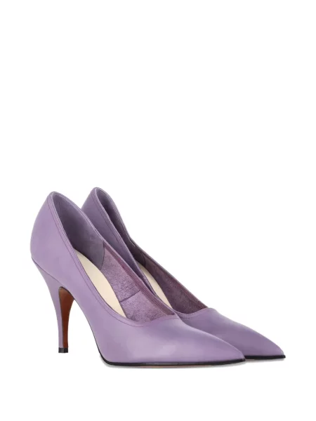 Pantofi cu toc Victoria Beckham din piele violet