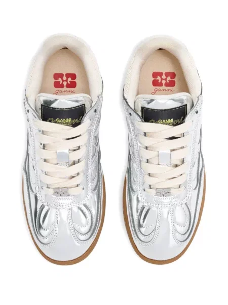 Sneakerși Ganni argintiu