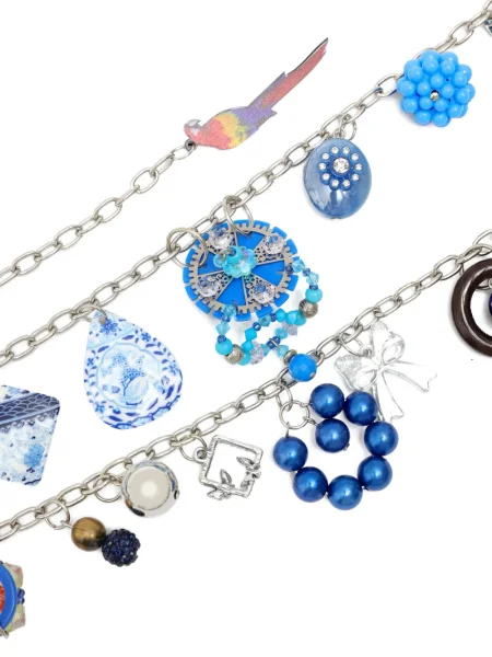Cu centură curea Amir Slama Bijoux albastru