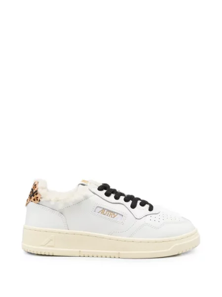 Sneakerși Autry cu imagine cu model leopard alb