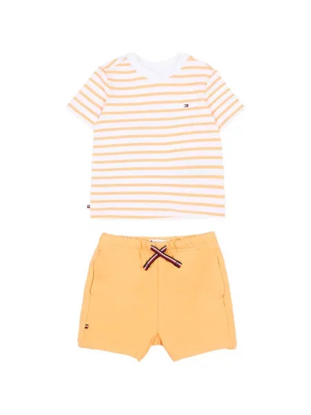 Szorty dziecięce Tommy Hilfiger pomarańczowe