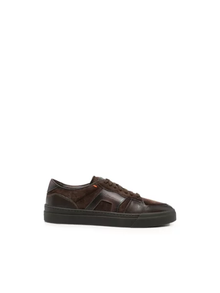 Sneakersy Santoni brązowe