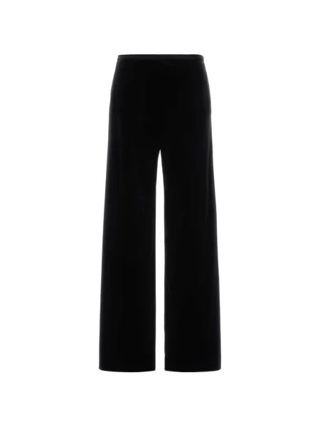 Pantaloni palazzo Alberta Ferretti de catifea negru