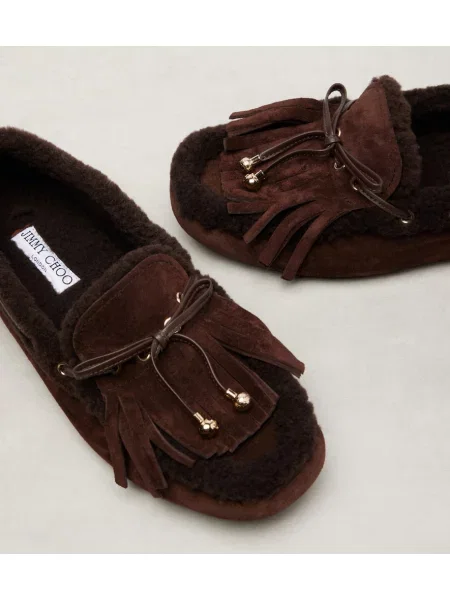 Loaferke Jimmy Choo iz semiša rjava