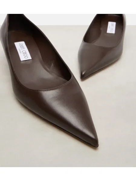 Pantofi cu toc Jimmy Choo din piele maro