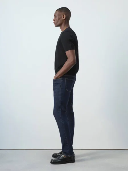 Dżinsy Jan slim fit Mężczyzna 40 MANGO MAN niebieski