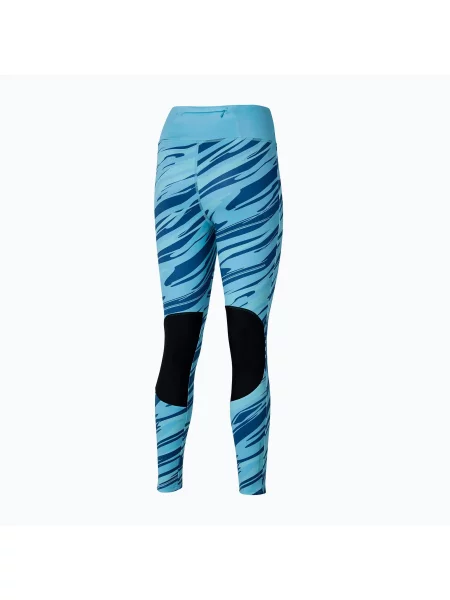 Legginsy do biegania Mizuno Printed niebieskie