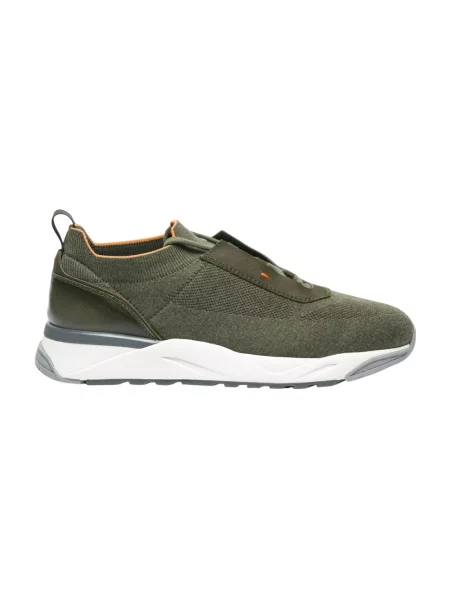 Sneakersy Santoni wełniane zielone