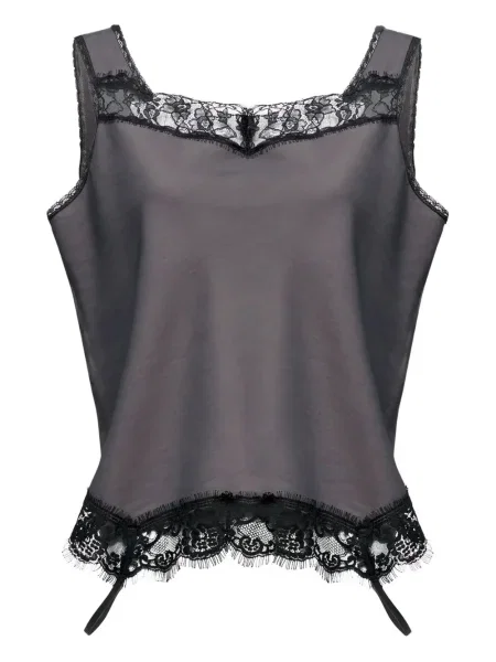Top Mm6 Maison Margiela din dantelă gri
