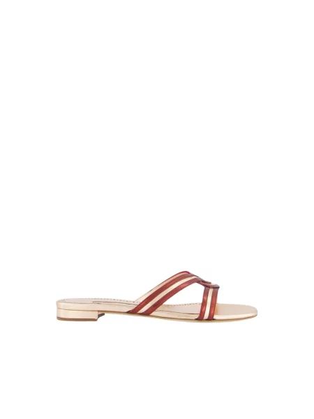 Klapki Manolo Blahnik czerwone