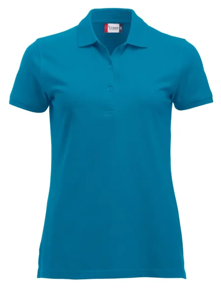 Clique Classic Marion S/S Polo — nowoczesne dopasowanie – niebieska