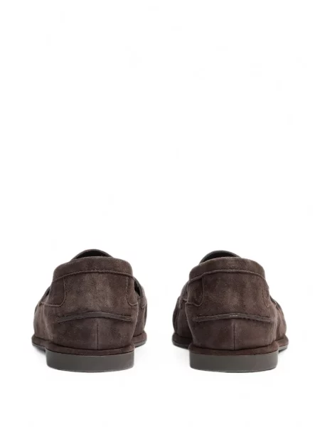 Pantofi loafer Ash din piele de căprioară cu volane maro