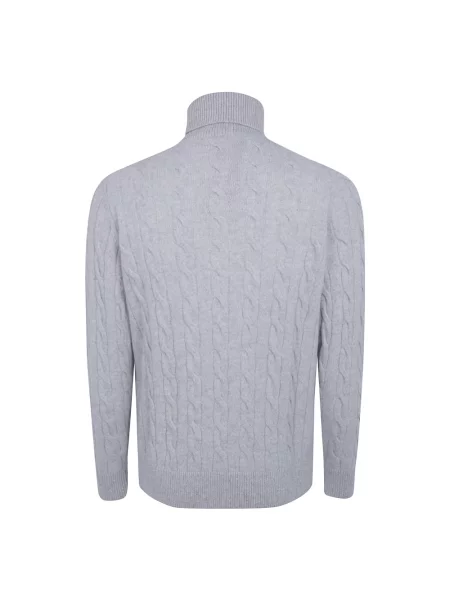 Sweter Filippo De Laurentiis pleciony szary