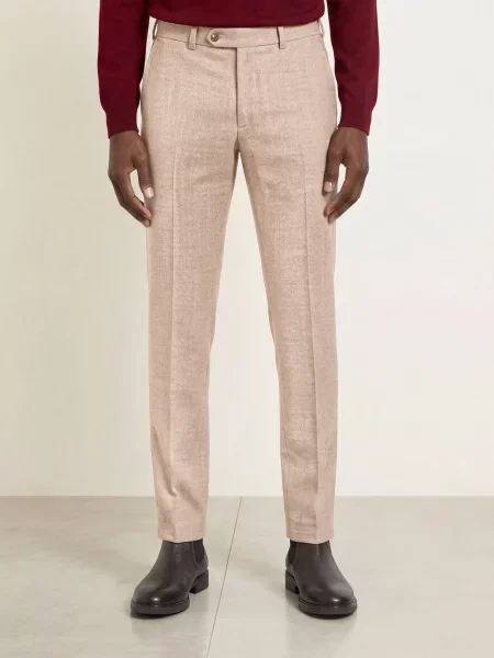 Digel Spodnie Garniturowe Sergio Modern Fit beige beżowe