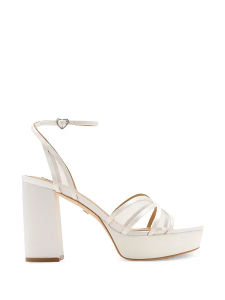 Sandale Badgley Mischka cu platformă plasă alb
