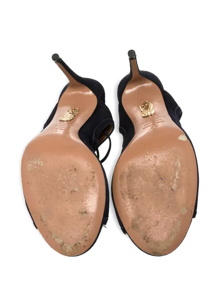 Σανδάλια Aquazzura σουέντ μπλε