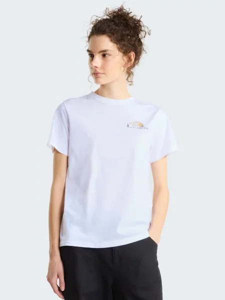 Футболка The North Face W MOUNTAINSCAPE REGULAR SS TEE бавовна/поліестер білий