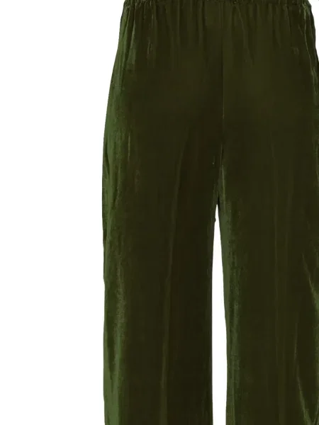 Pantaloni Forte_forte de catifea cu cordon verde