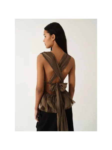 Top The Garment z dekoltem halter zielony