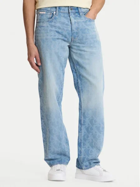 Calvin Klein Jeans Blugi Straight Fit albastru
