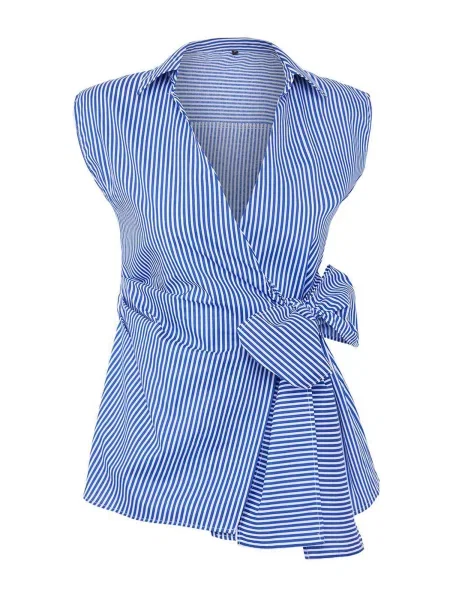 Trendyol Bluza modra bela