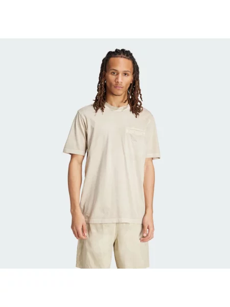Koszulka Trefoil Essentials + Dye Pocket szara