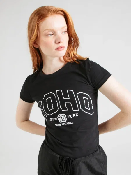 AÉROPOSTALE Tricou SOHO negru alb