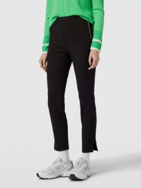 Spodnie o kroju slim fit w jednolitym kolorze Marc Cain