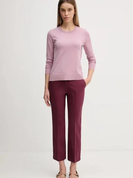 Штани Sisley пряма середня посадка чорний