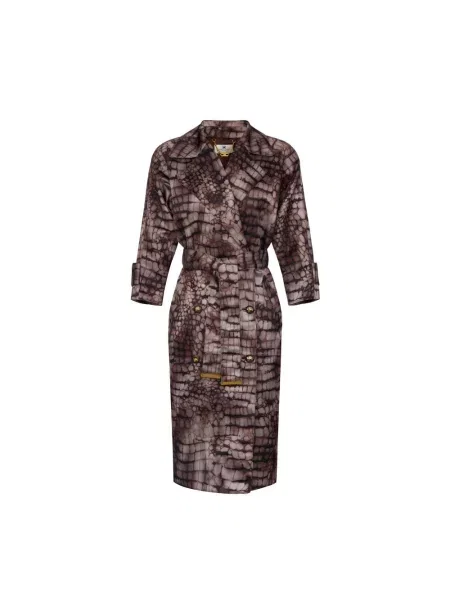 Trencz Elisabetta Franchi dwurzędowy brązowy