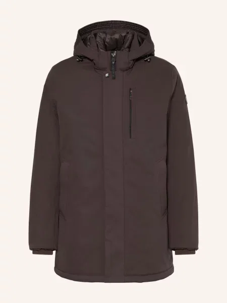 Milestone Parka Z Odpinanym Kapturem braun
