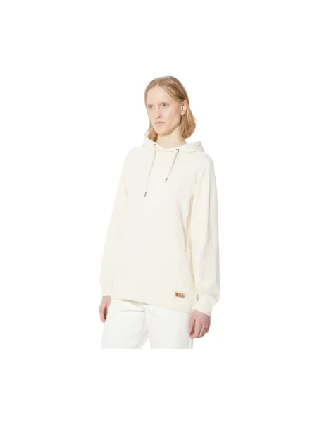 Fjallraven bluza Vardag Hoodie W z kapturem gładka beżowy