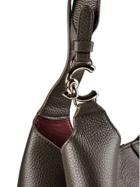 Coccinelle Bőr shopper táska + tarisznya Coccinelle C-Easy zöld