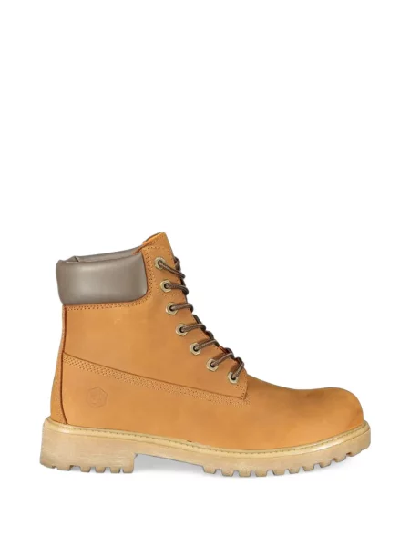 Botine Lumberjack cu șireturi din piele maro