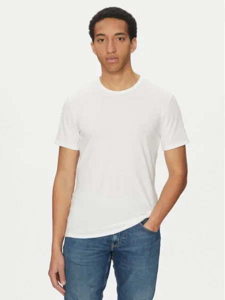 Тениска Calvin Klein Underwear 3 броя с изчистен дизайн синьо