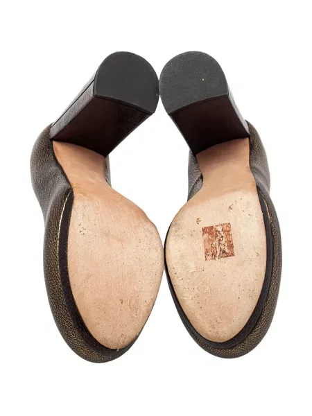 Pantofi cu toc Rochas din piele maro