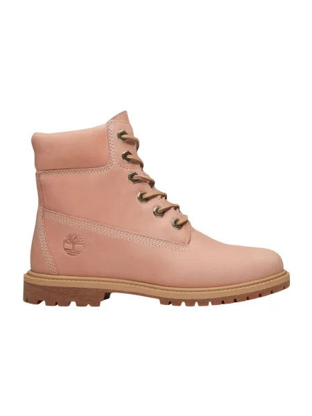 Botki Timberland skórzane różowe