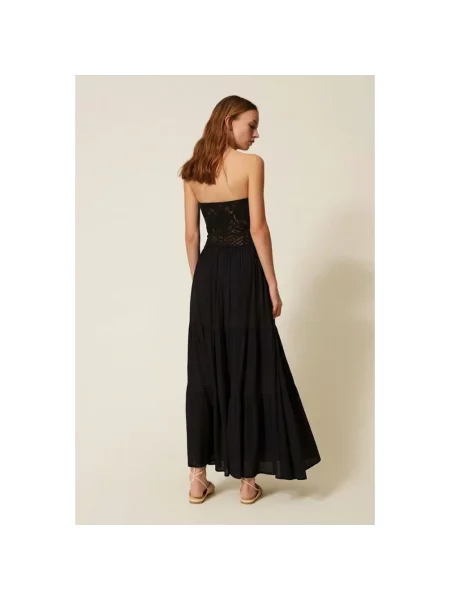 Sukienka maxi Twinset czarna
