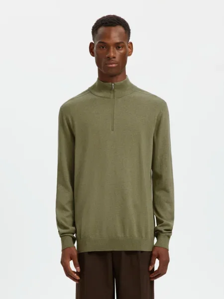 SELECTED Pulover SLHBERG oliv