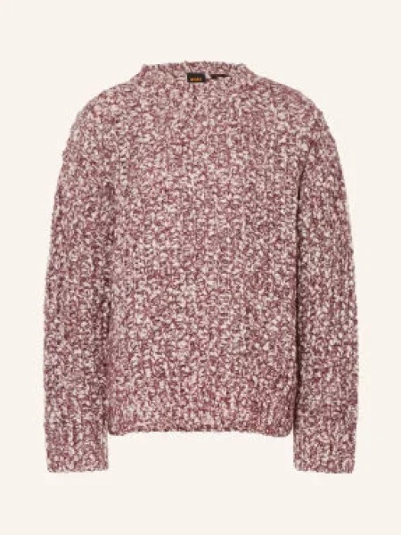 Sweter z mieszanki wełny i wełny z alpaki model C_Flocasia' Boss pomarańczowy