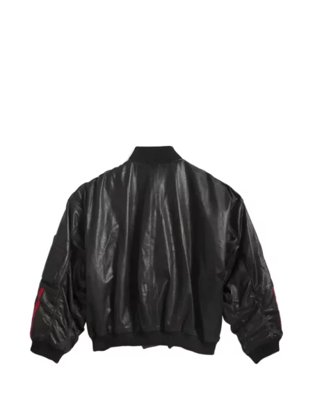 Pantaloni scurți Adidas cu autograf din piele negru