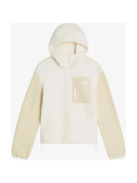 Polar z kapturem The North Face Yumiori Quarter Zip Novelty beżowy S biały
