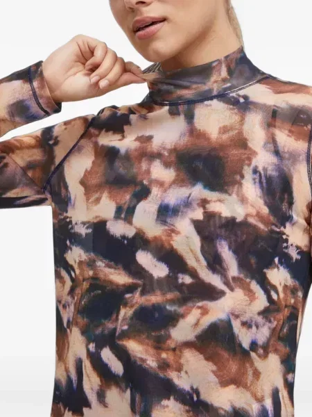 Tricou Casall cu imagine cu imprimeu abstract maro