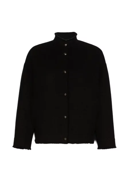 Geacă bomber Max Mara de lână negru