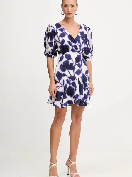 Morgan sukienka mini rozkloszowana RINER.F granatowy