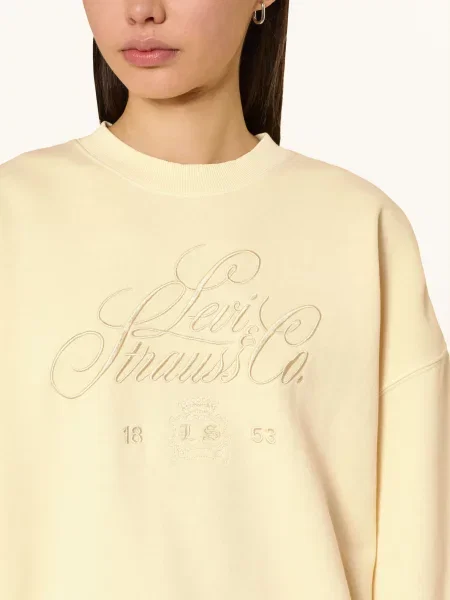Levi's® Oversized Mikina tmavě žlutá bílá